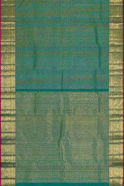 Image of Kanchipattu Deep Sea Green Brocade Saree