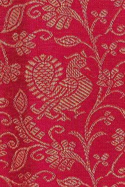 Image of Kanchipattu Rani Pink Brocade Saree