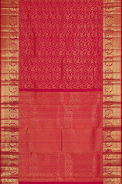 Image of Kanchipattu Rani Pink Brocade Saree