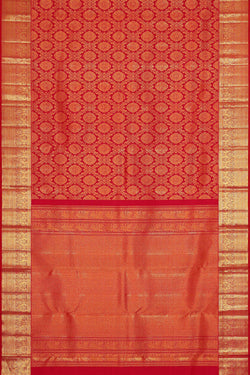 Image of Kanchipattu Red Brocade Saree