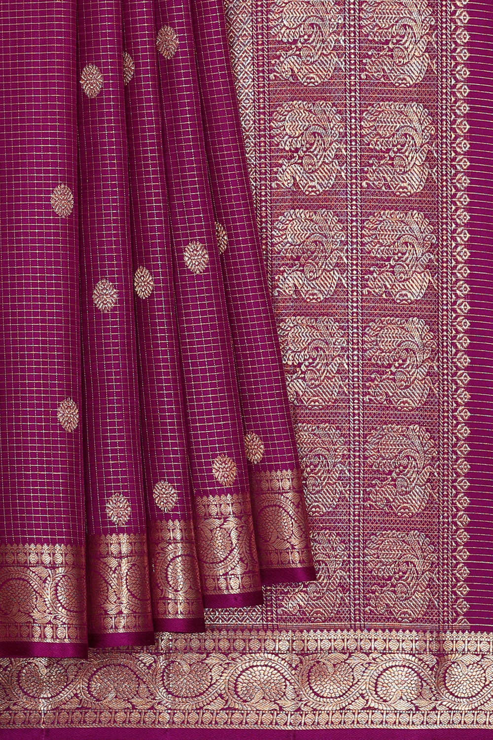 Arani Silk Dark Magenta Saree
