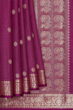 Image of Arani Silk Dark Magenta Saree
