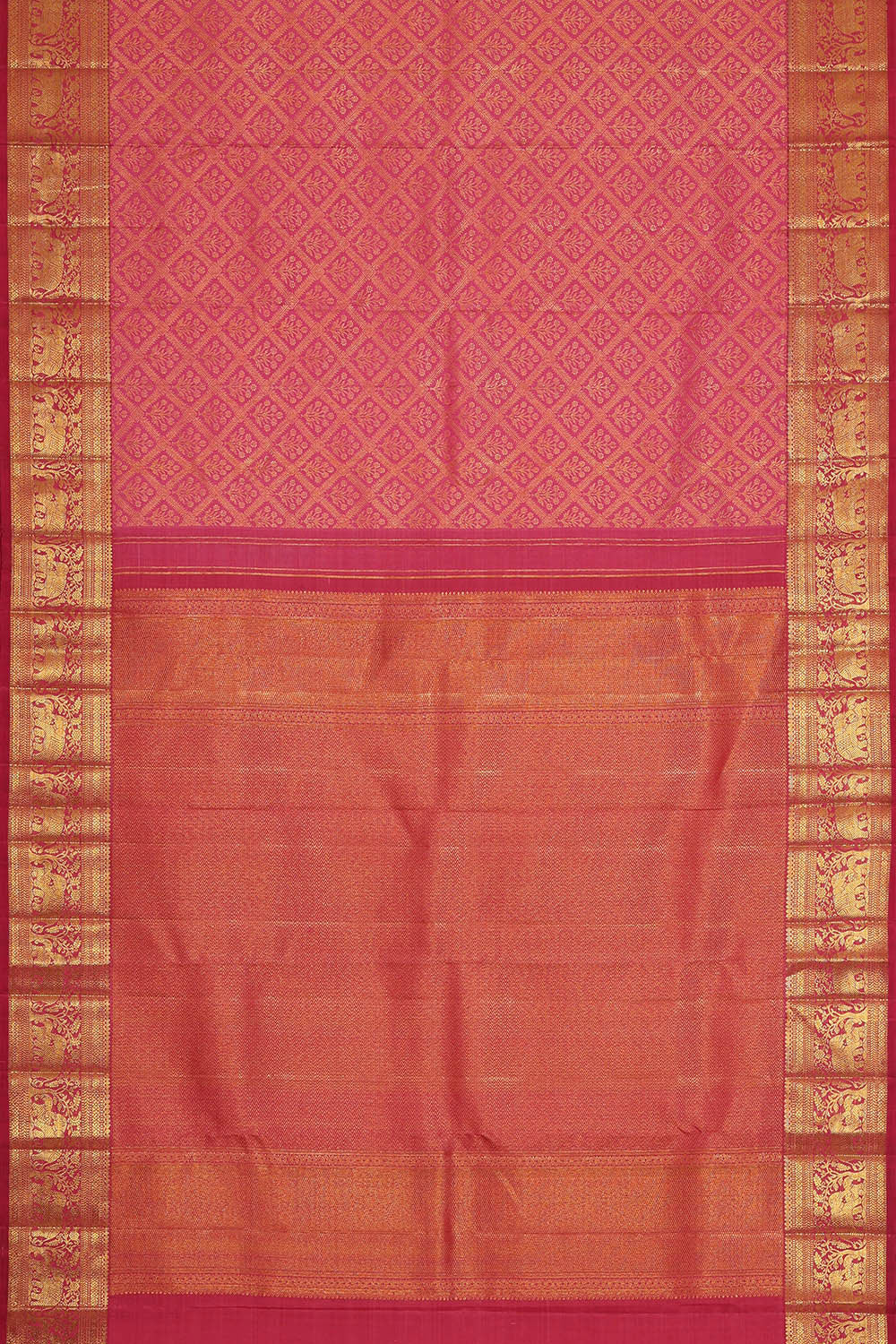 Image of Kanchipattu Pink Brocade Saree