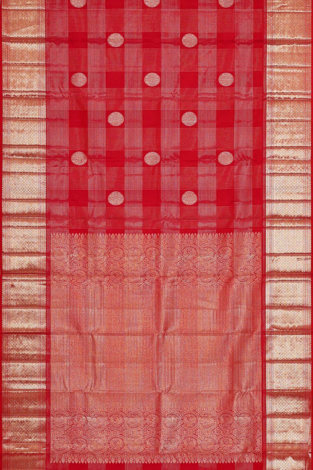 Kanchipattu Red Brocade Saree