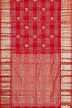 Image of Kanchipattu Red Brocade Saree