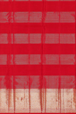 Image of Kanchipattu Red Brocade Saree
