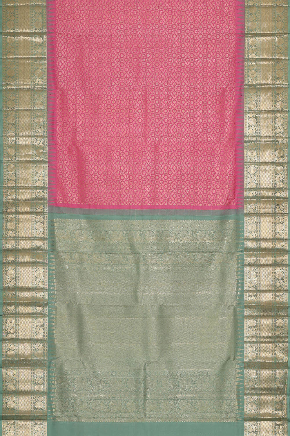 Kanchipattu Pink Brocade Saree