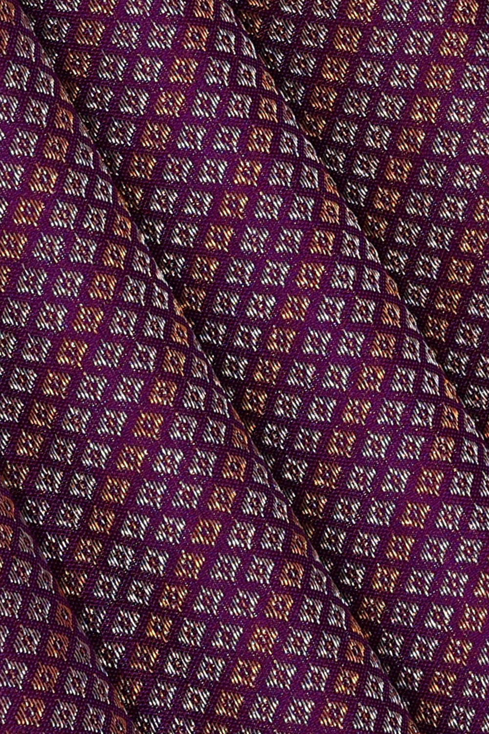 Image of Kanchipattu Purple Brocade Saree