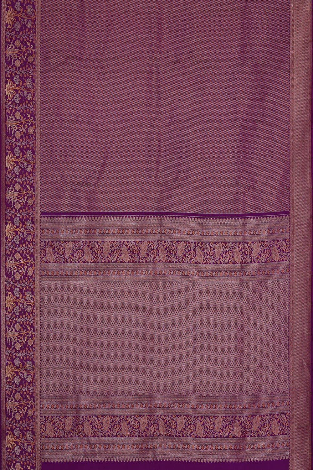 Image of Kanchipattu Purple Brocade Saree