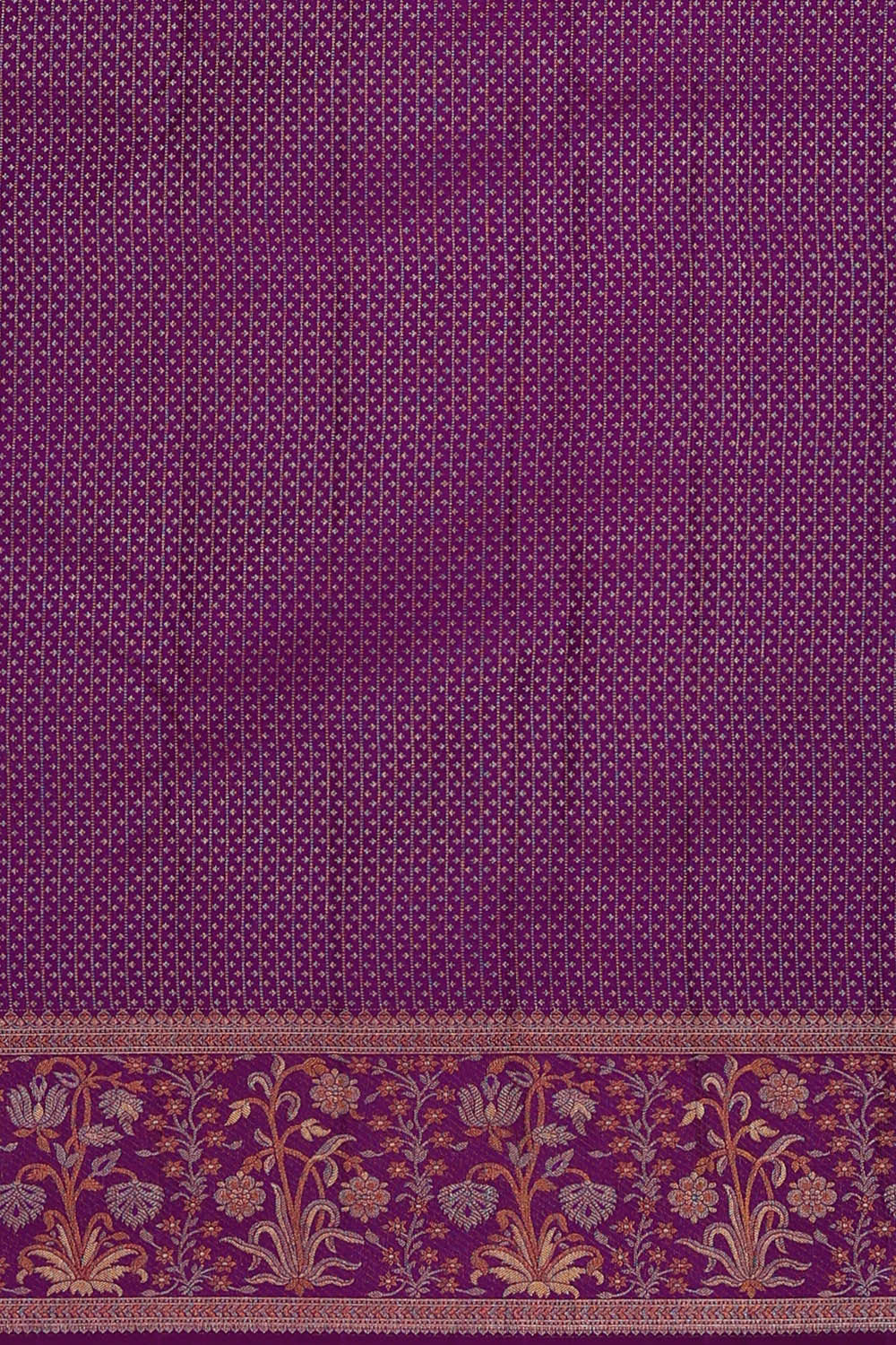 Image of Kanchipattu Purple Brocade Saree