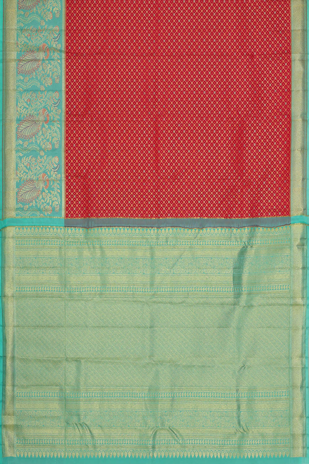 Image of Kanchipattu Red Brocade Saree