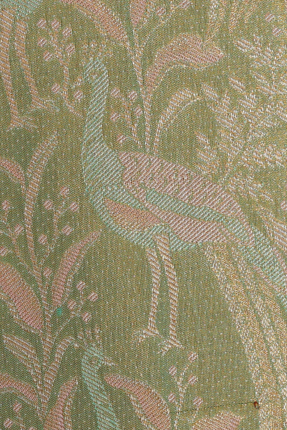 Kanchipattu Pista Green Tissue Brocade Saree