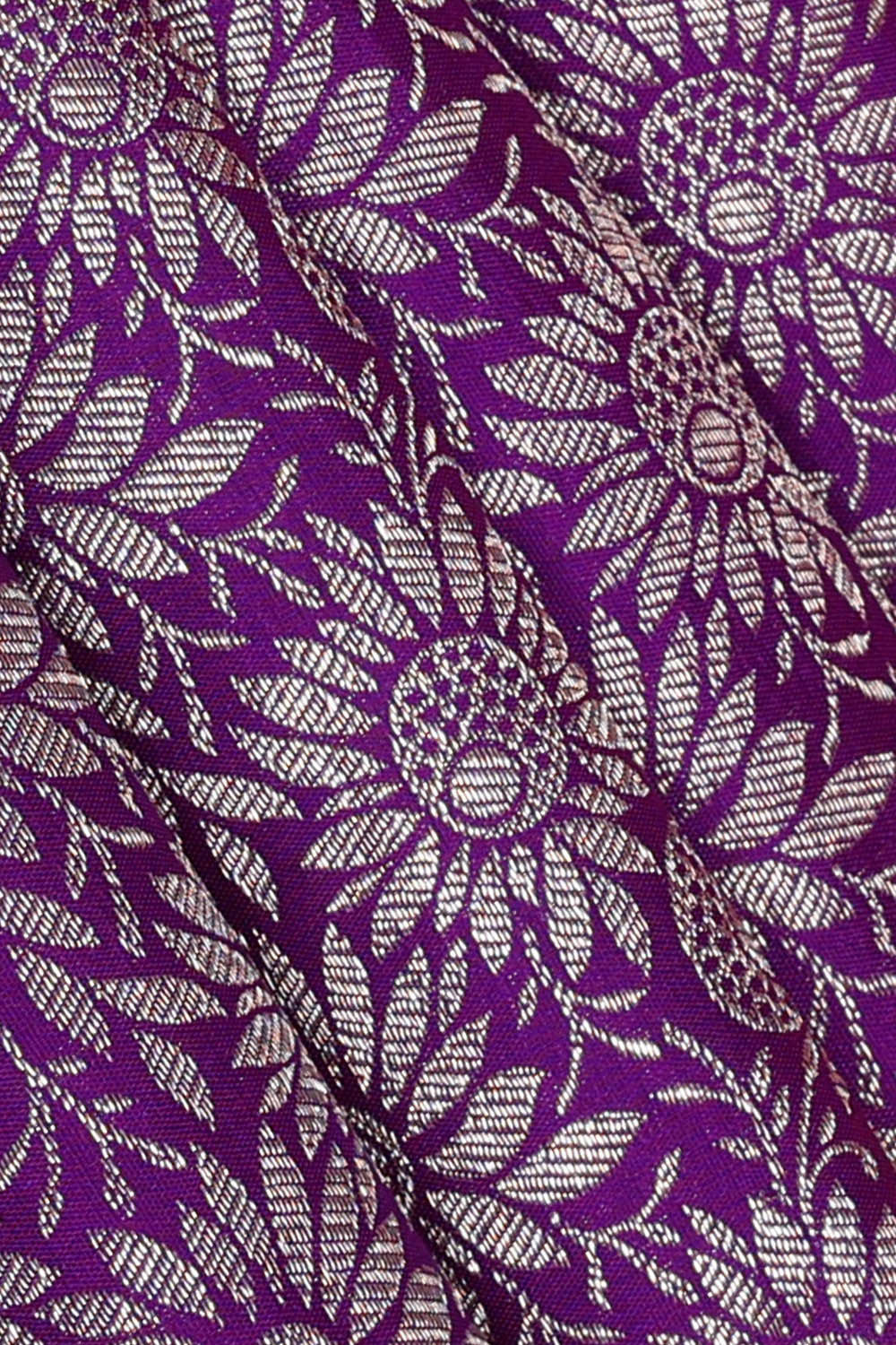 Image of Kanchipattu Purple Brocade Saree