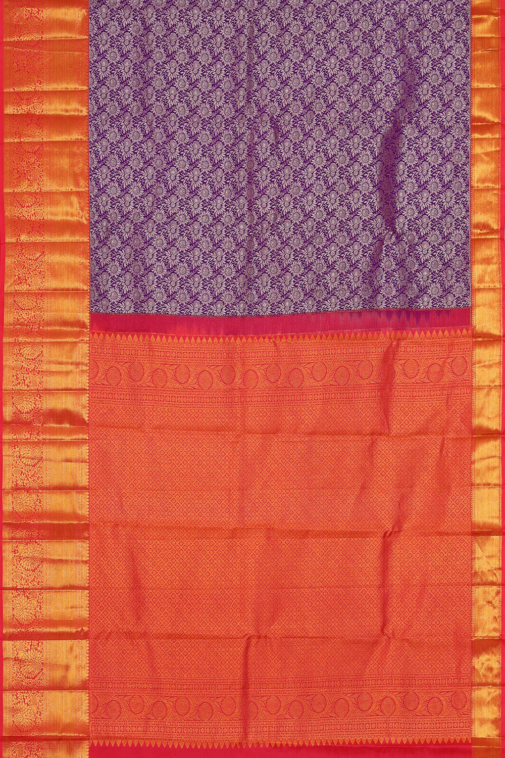 Image of Kanchipattu Purple Brocade Saree