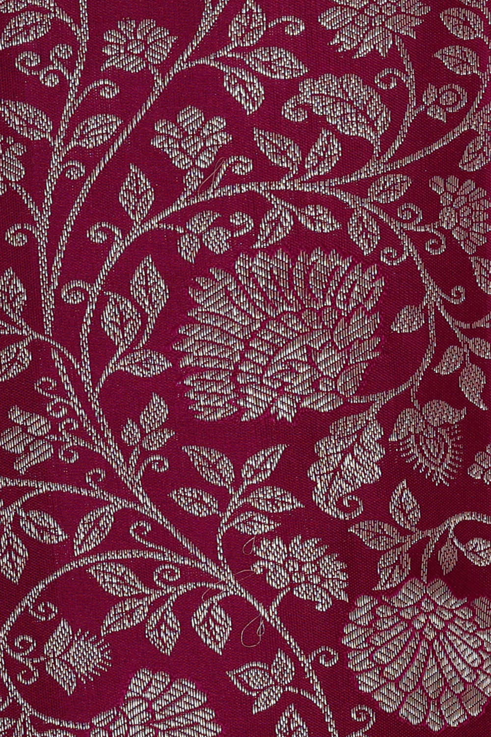 Image of Kanchipattu Deep Wine Brocade Saree