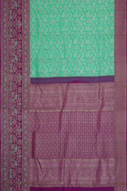 Image of Kanchipattu Mint Green Brocade Saree