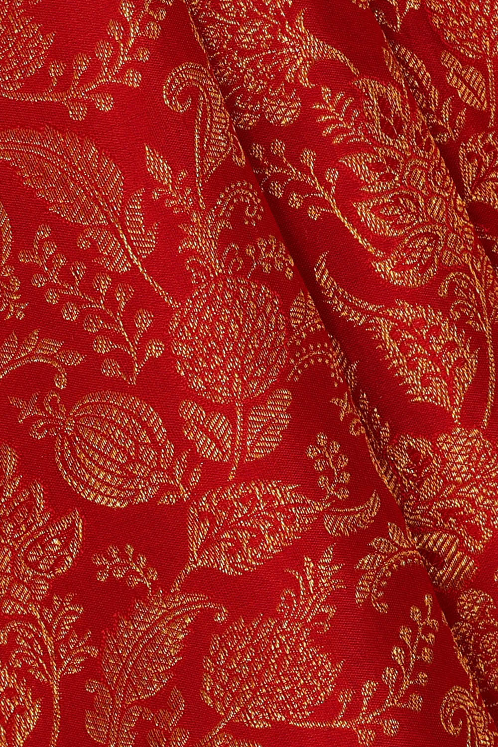 Image of Kanchipattu Red Brocade Saree