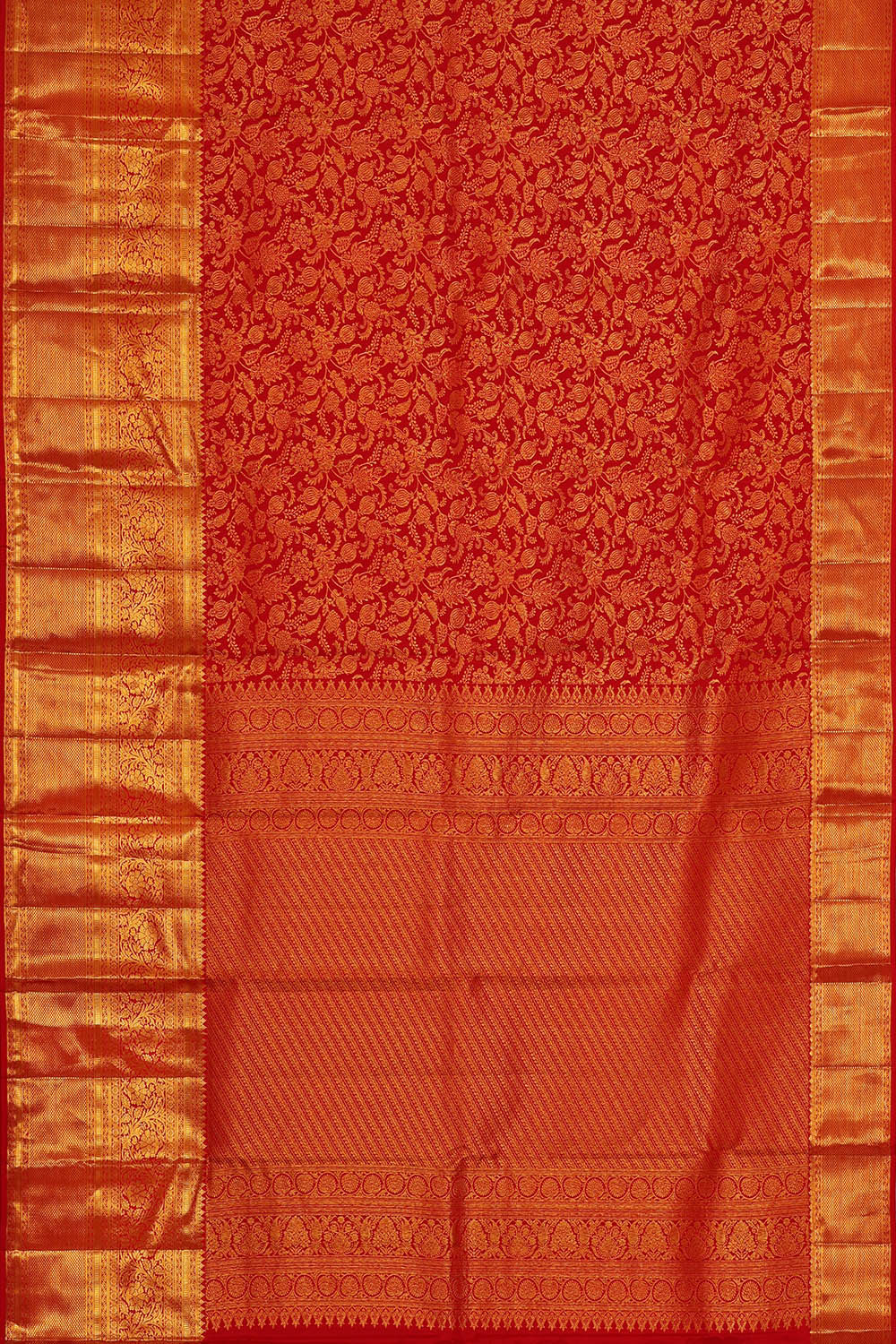 Image of Kanchipattu Red Brocade Saree