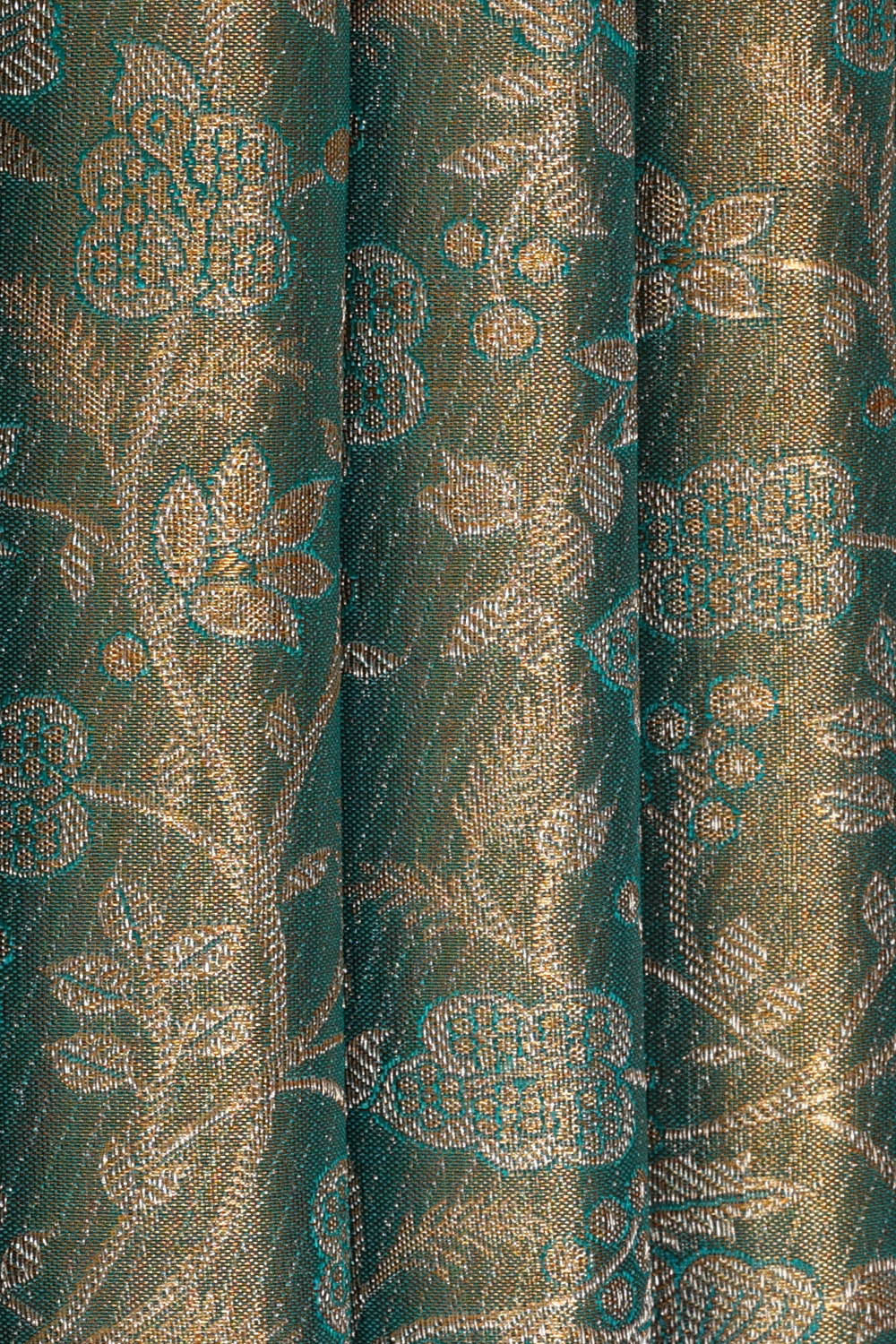 Kanchipattu Sea Green Tissue Brocade Saree
