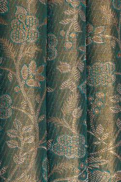 Image of Kanchipattu Sea Green Tissue Brocade Saree