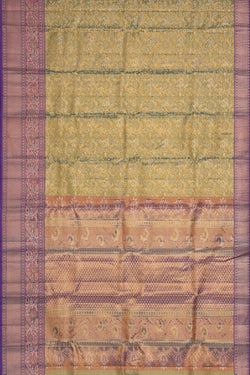 Image of Kanchipattu Sea Green Tissue Brocade Saree