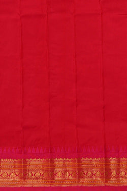Image of Gadwal Silk Cream Saree