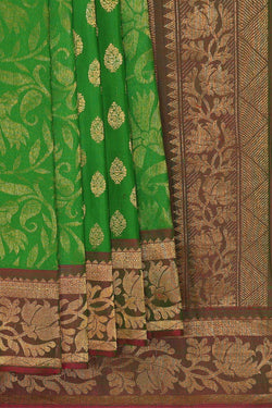Image of Gadwal Silk Green Saree