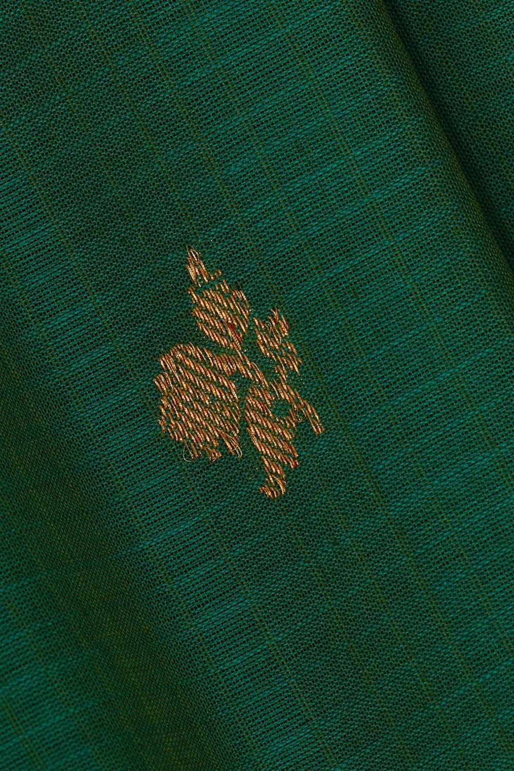 Gadwal Teal Green Silk Cotton Saree