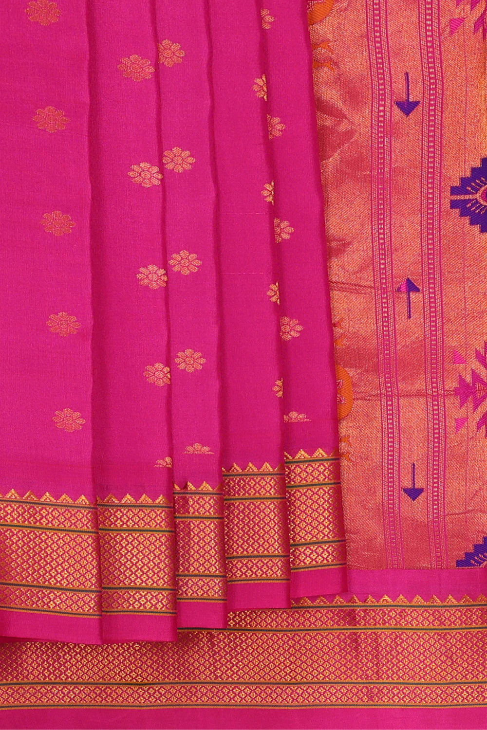 Gadwal Rani Pink Silk Saree