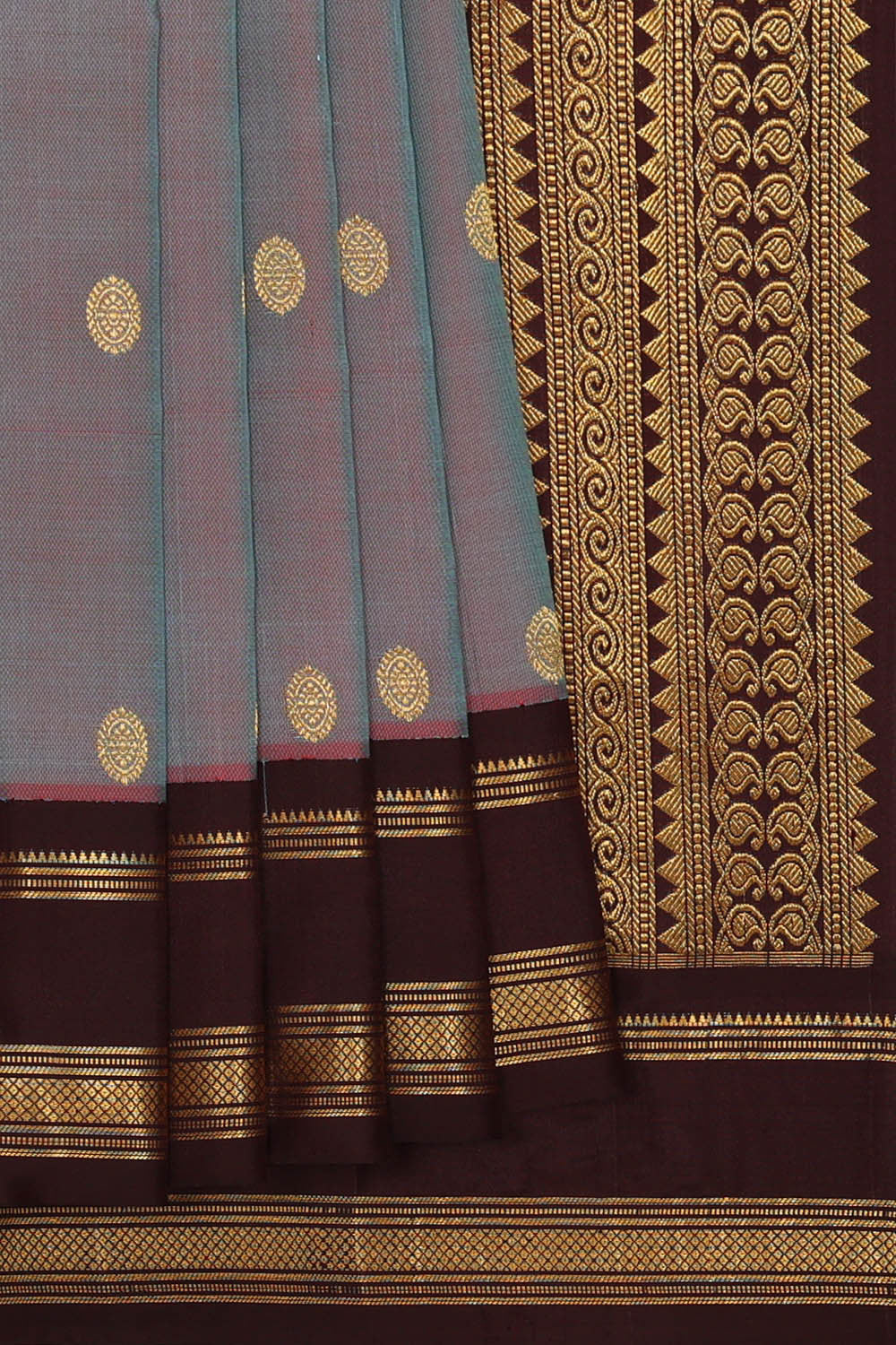 Gadwal Silk Grey Saree