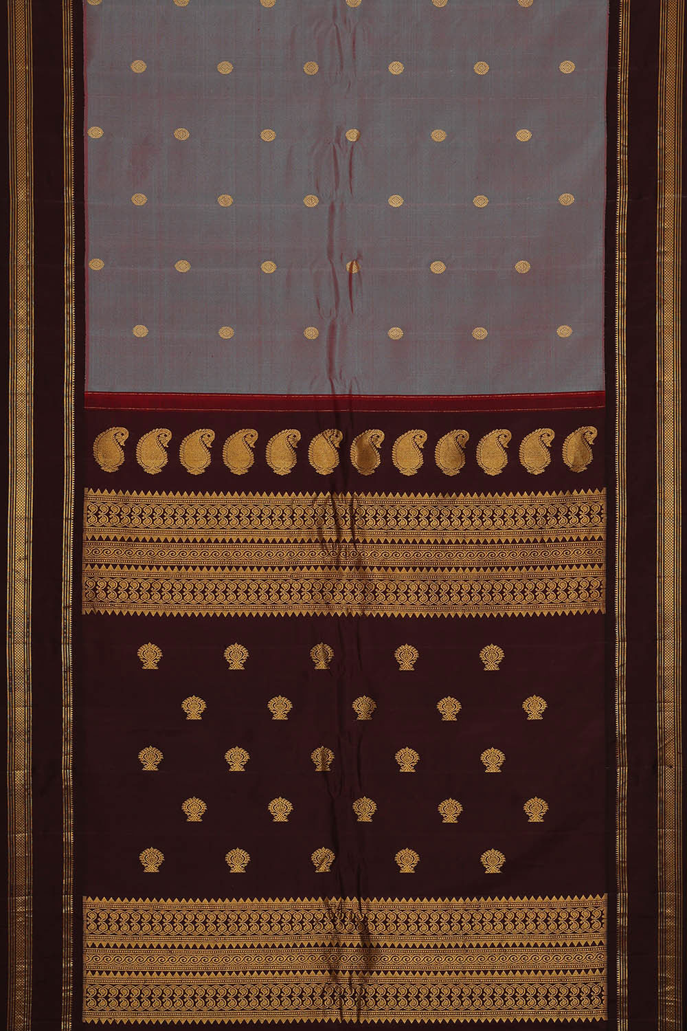 Gadwal Silk Grey Saree