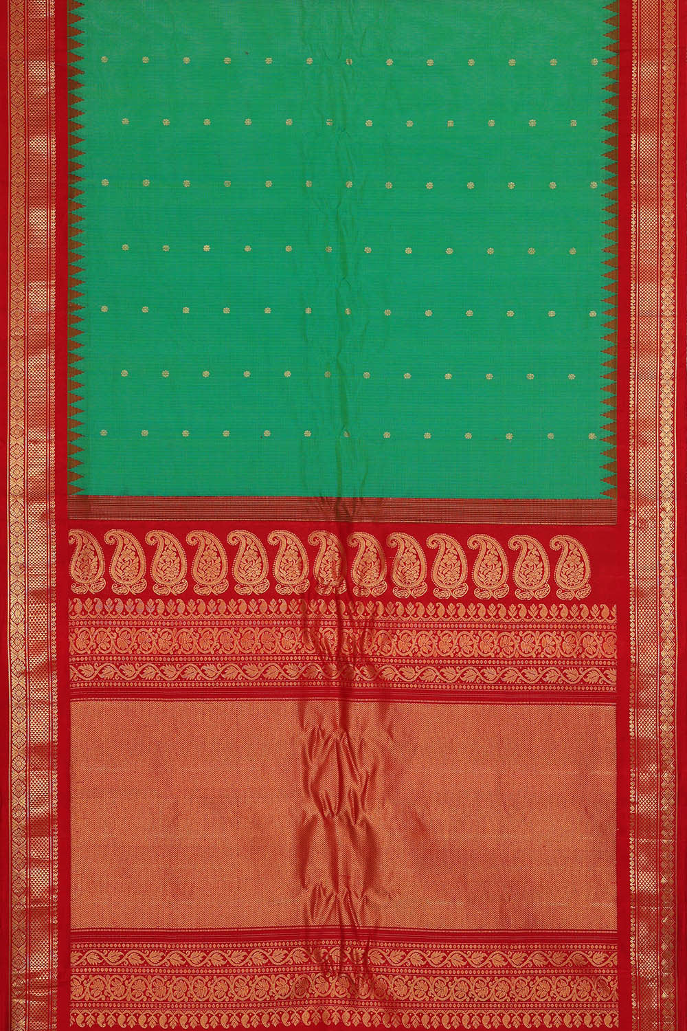 Gadwal Silk Sea Green Saree