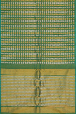 Image of Gadwal Silk Dark Sea Green Saree