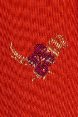 Image of Gadwal Silk Orange Saree