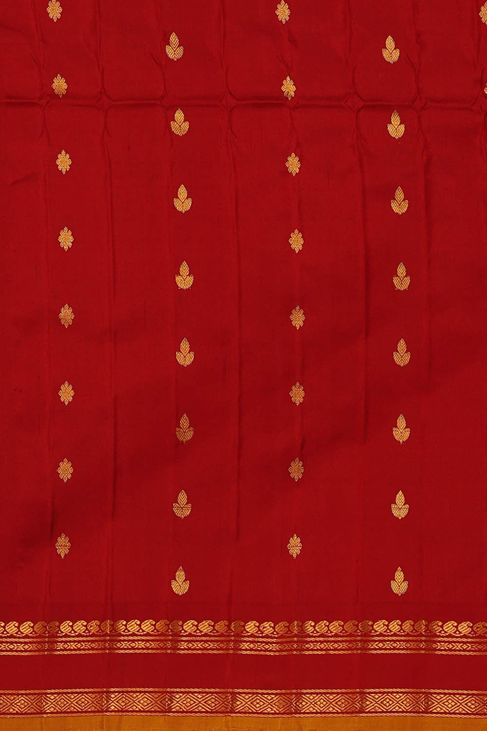 Image of Gadwal Silk Cream Saree