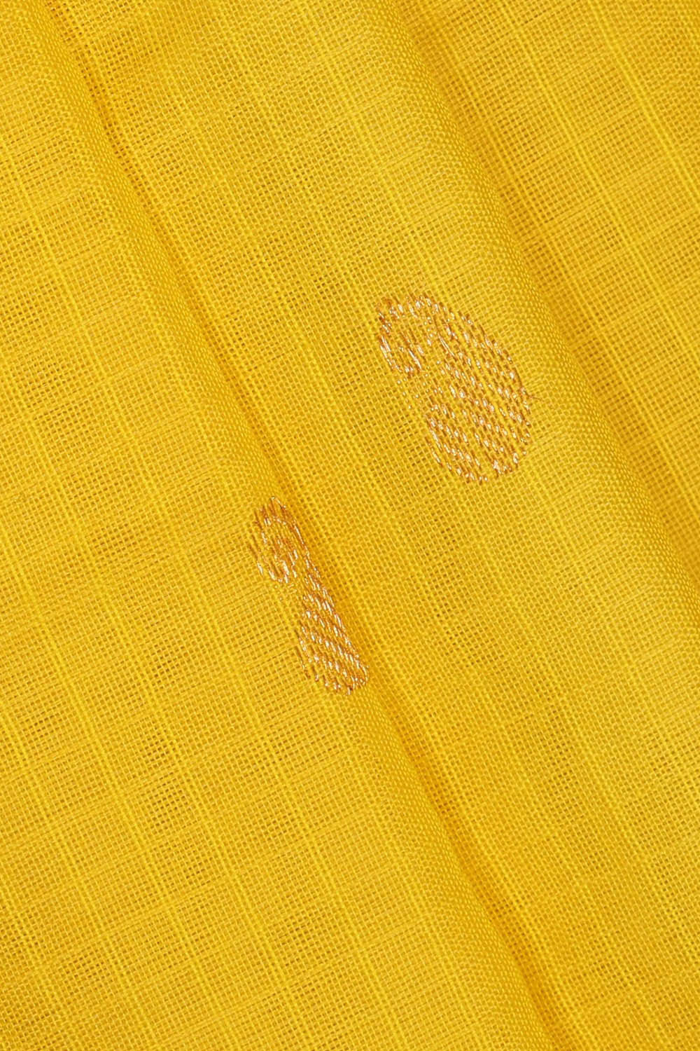 Gadwal Silk Cotton Yellow Saree