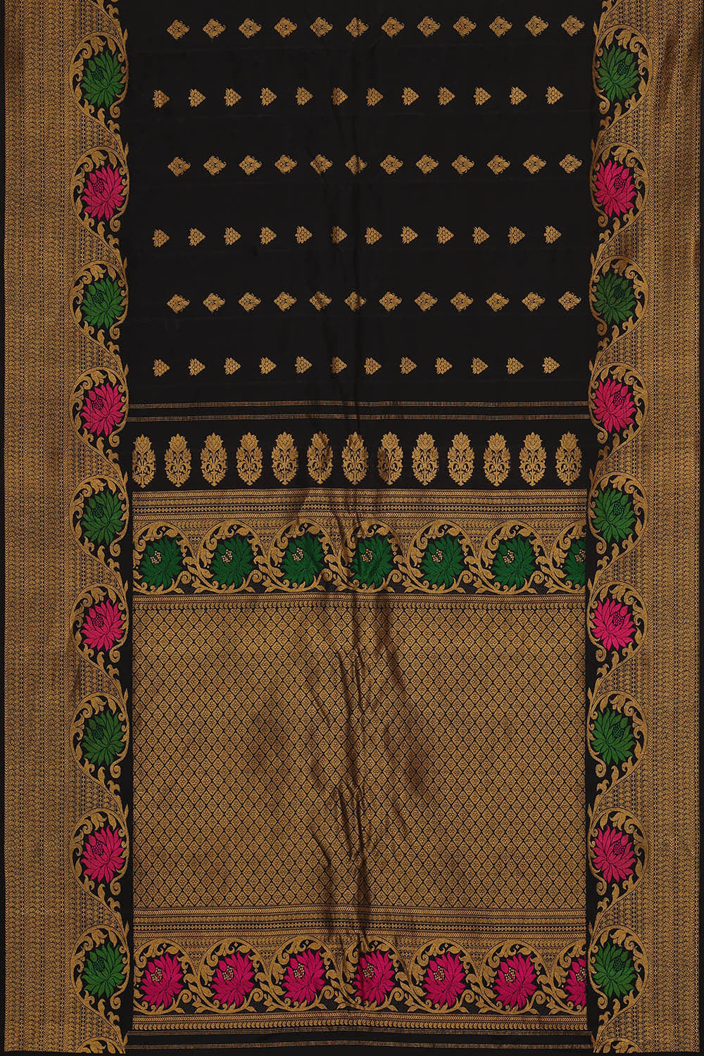 Gadwal Silk Black Saree