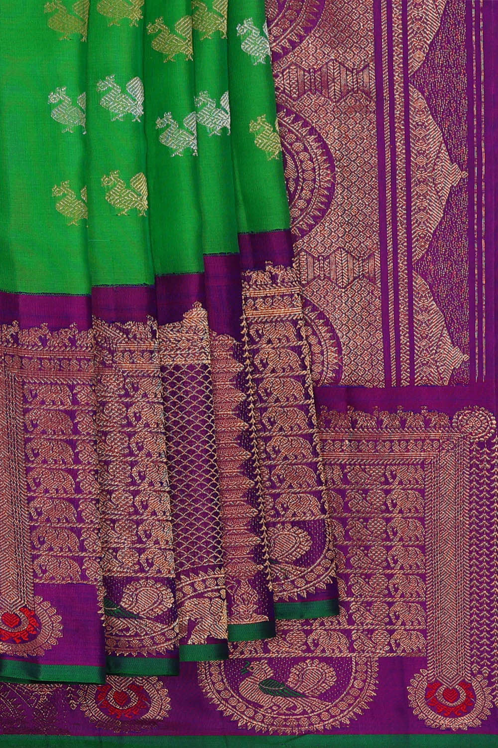 Gadwal Silk Green Saree