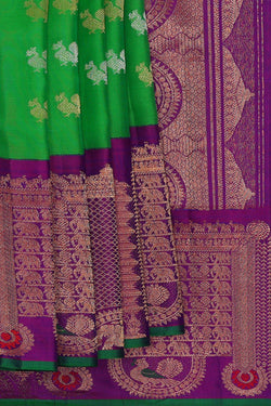 Image of Gadwal Silk Green Saree