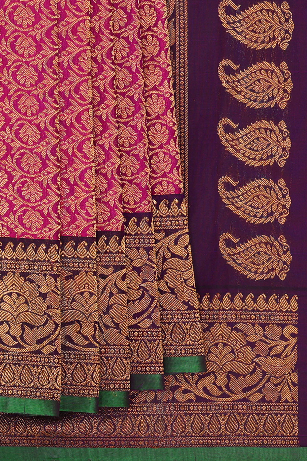 Gadwal Silk Magenta Saree
