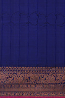 Image of Gadwal Silk Greyish Blue Saree