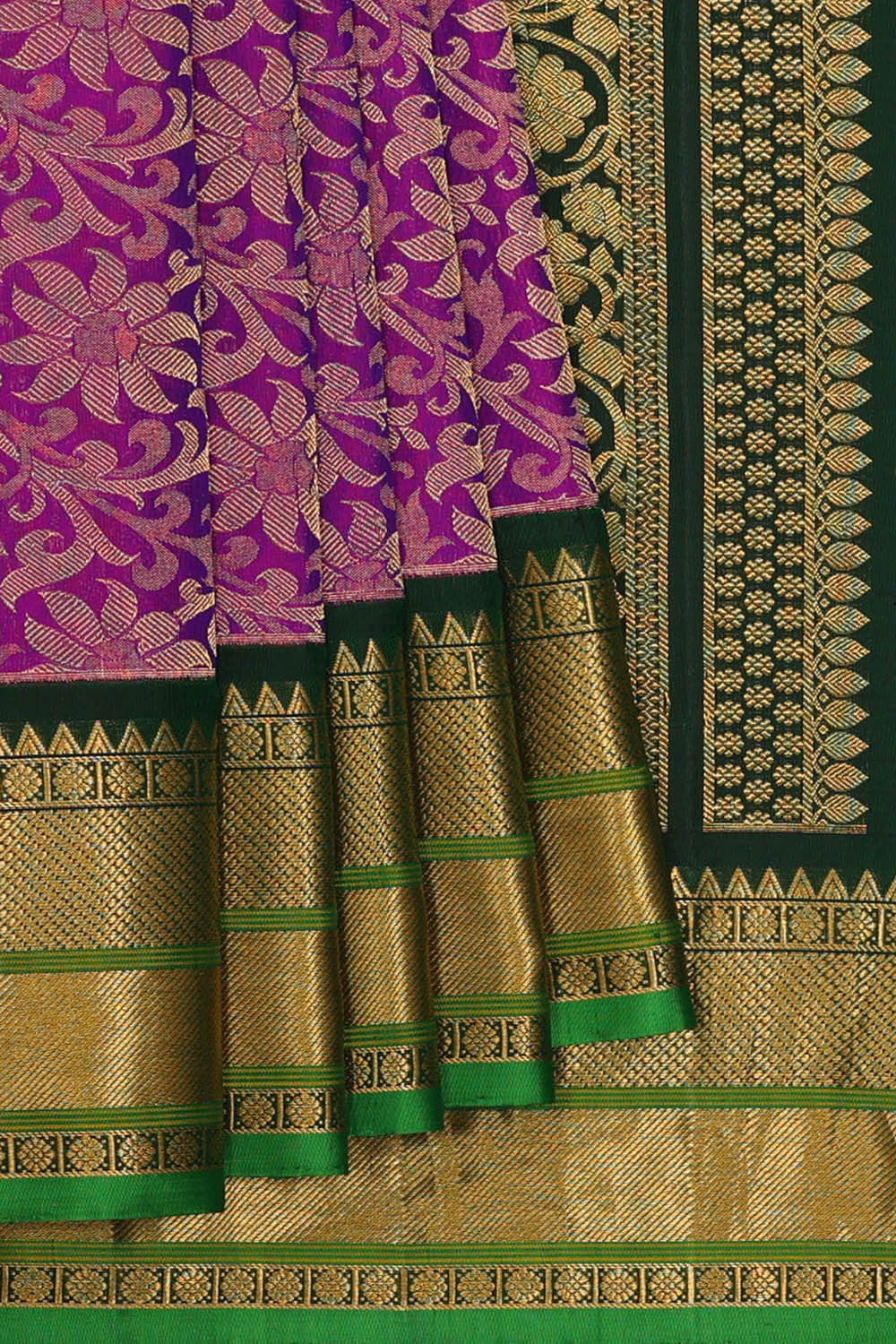 Gadwal Silk Magenta Purple Saree