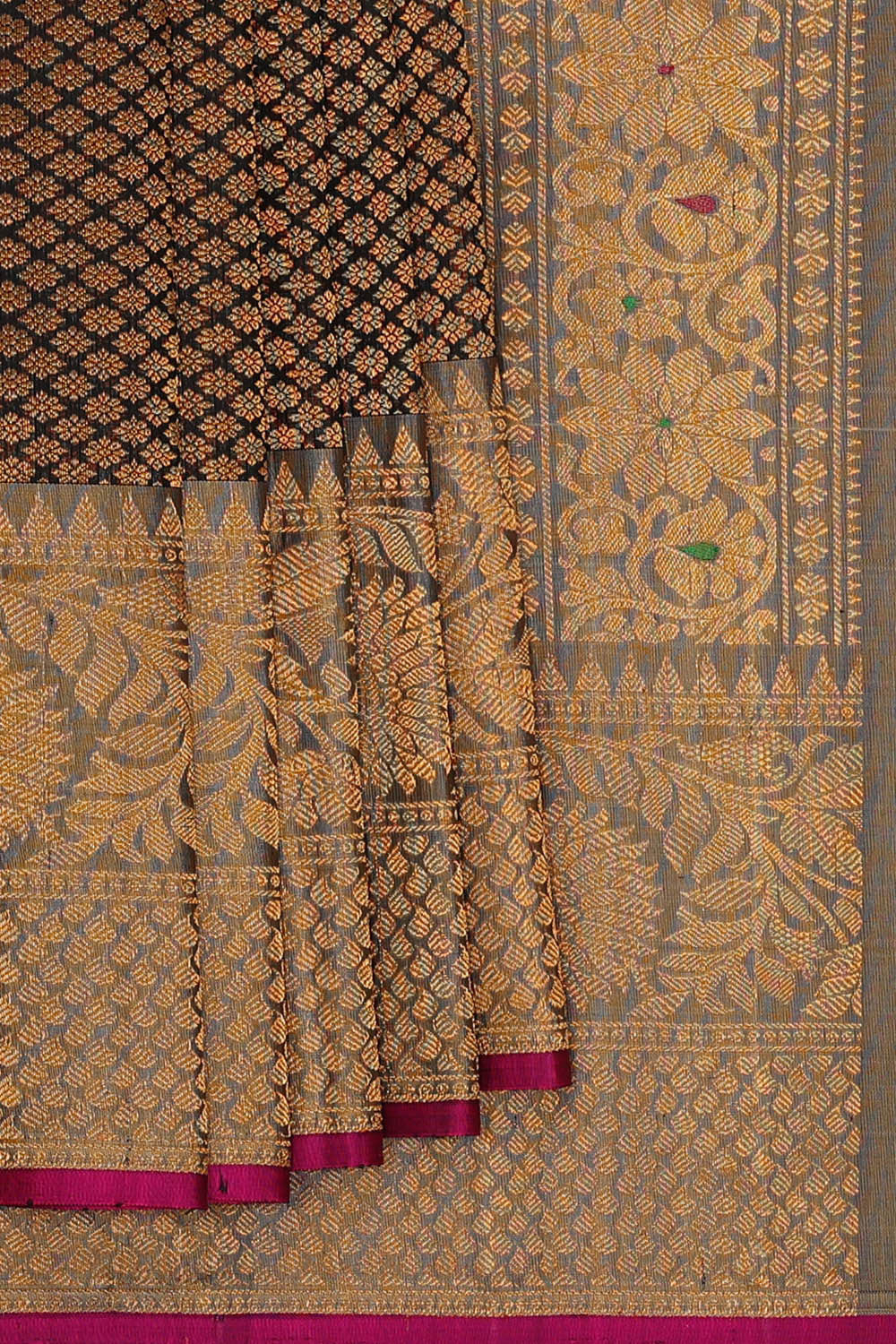 Gadwal Silk Black Saree