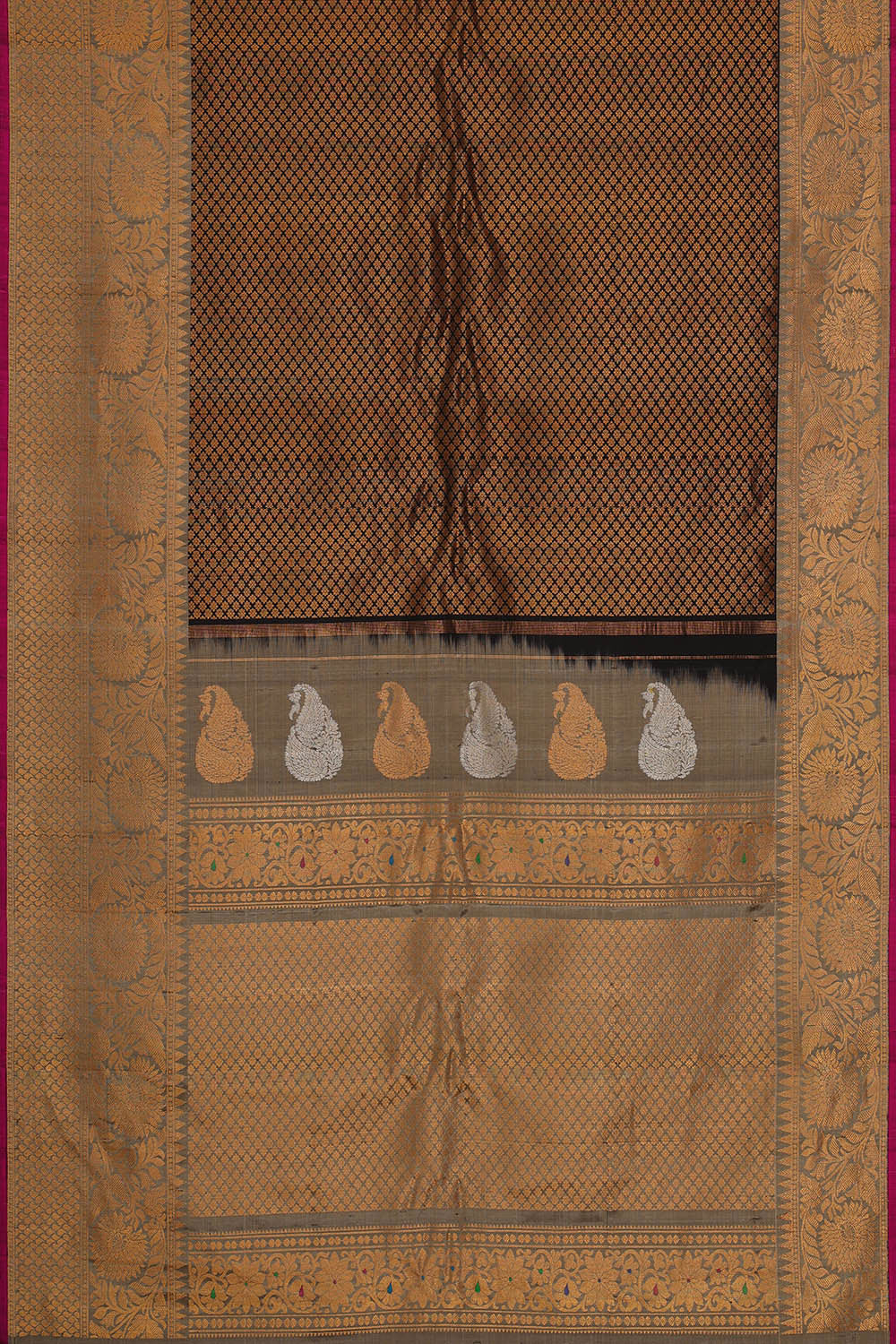 Gadwal Silk Black Saree
