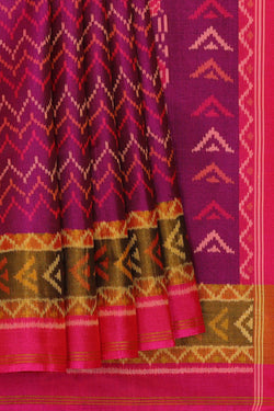 Image of Rajkot Patola Magenta Purple Saree