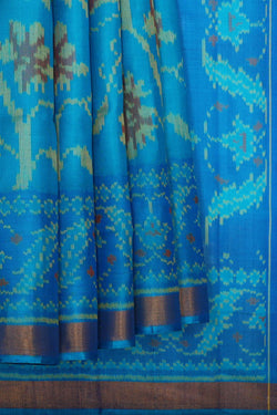 Image of Rajkot Patola Sky Blue Saree