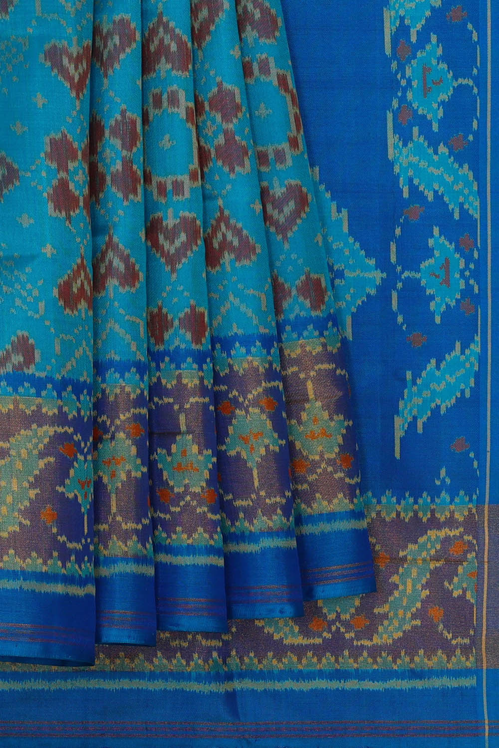 Rajkot Patola Sky Blue Saree