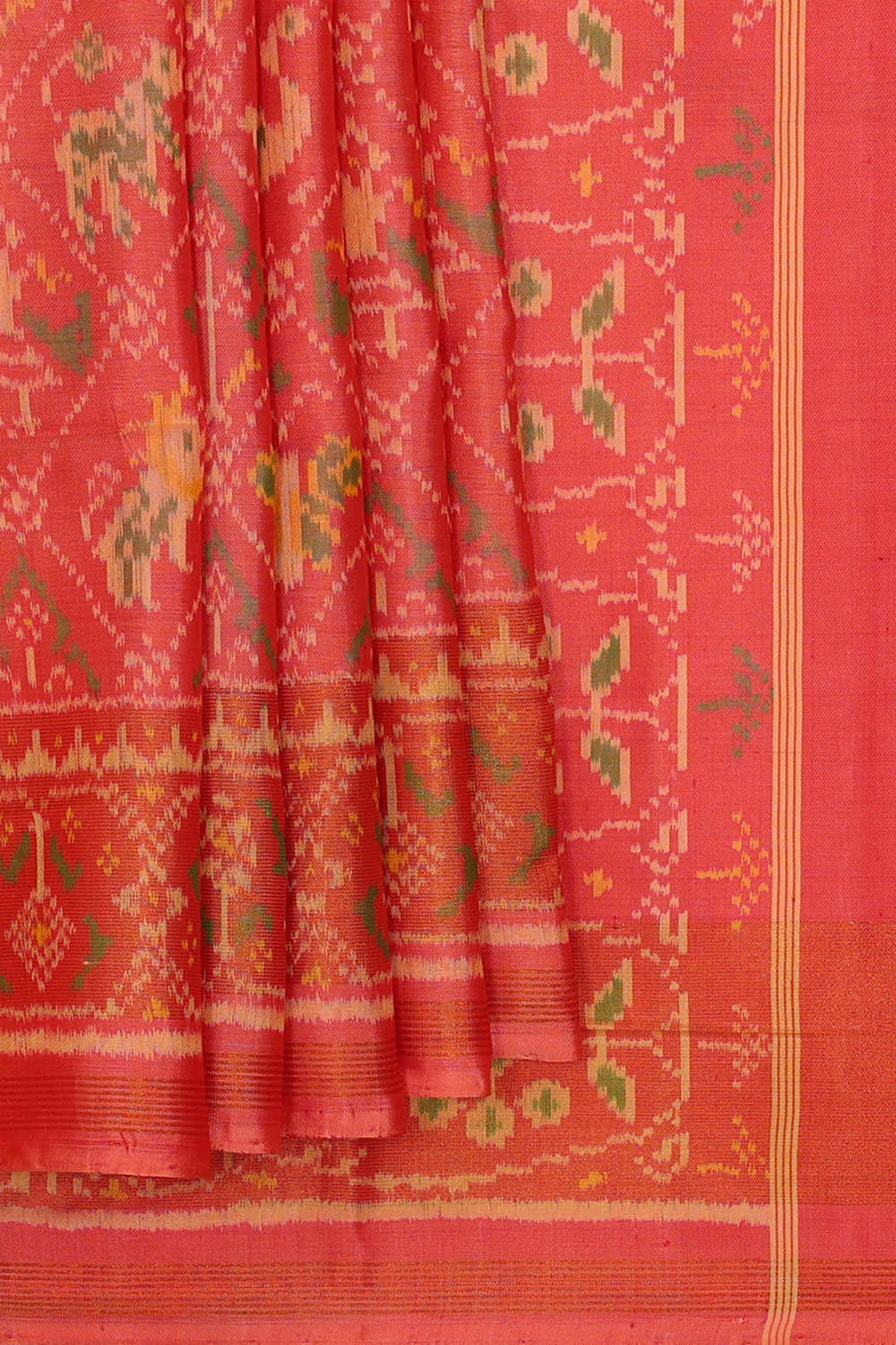 Rajkot Patola Peach Saree
