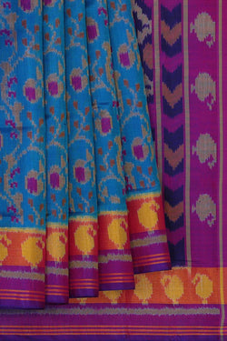 Image of Rajkot Patola Blue Saree