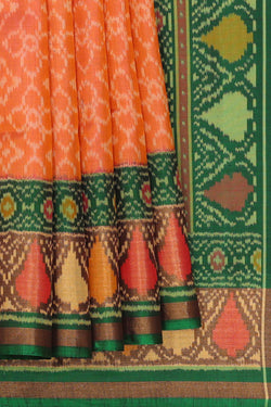 Image of Rajkot Patola Peach Saree
